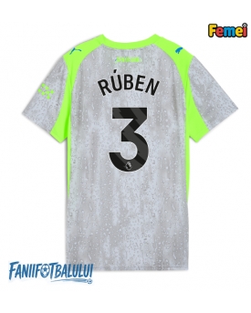 Manchester City Ruben Dias #3 Tricou Fotbal Replică 2025-26 Femei Treilea